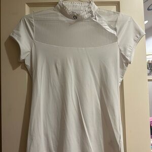 EGO Elegant White Short Sleeve Blouse